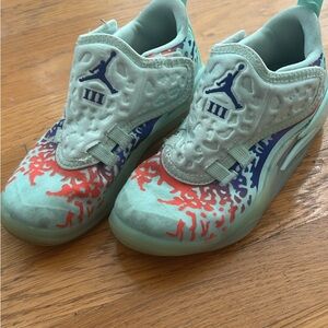 Jordan Kids Sneakers Aqua and Red